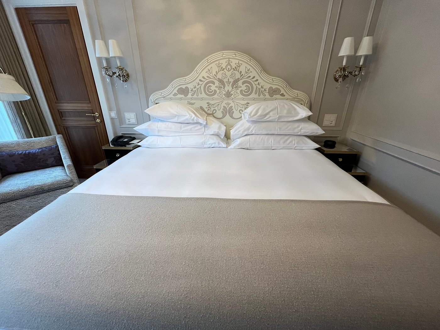 Guest bedroom at Badrutt's Palace Hotel