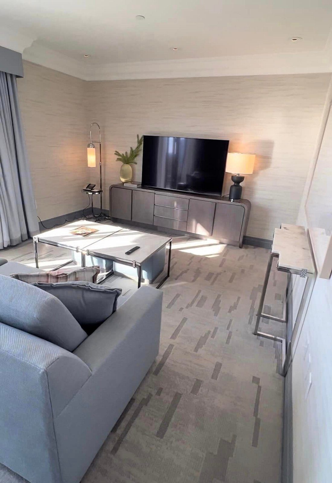 Suite living room at Beverly Wilshire, A Four Seasons Hotel