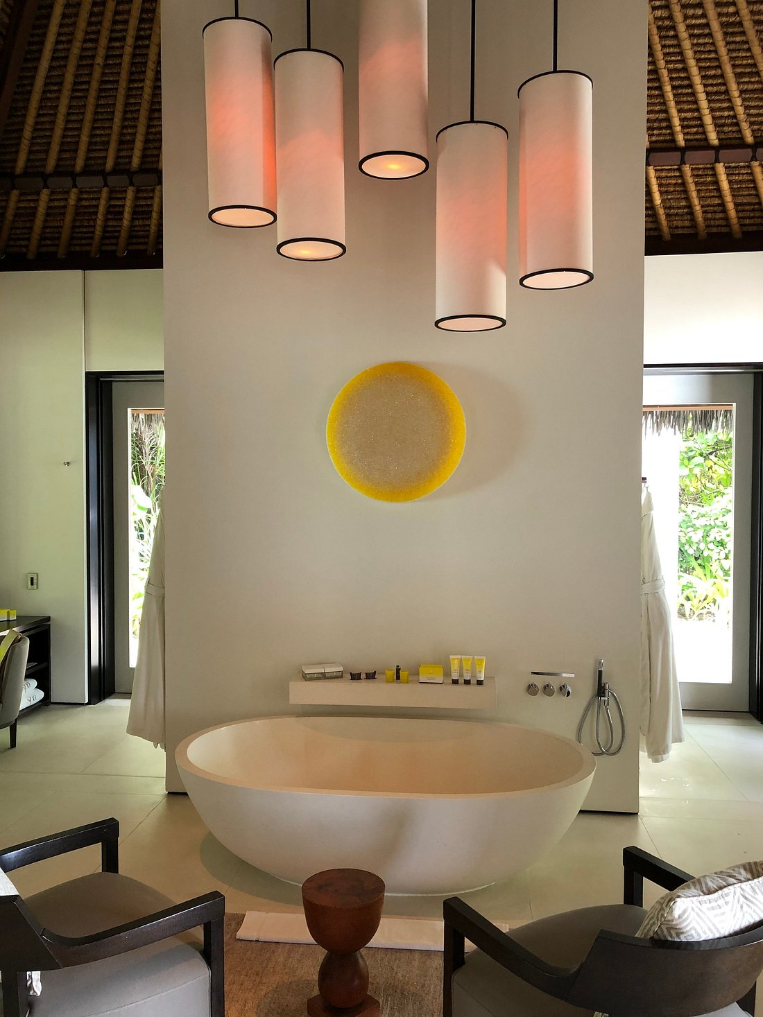 Guest bathroom at Cheval Blanc Randheli