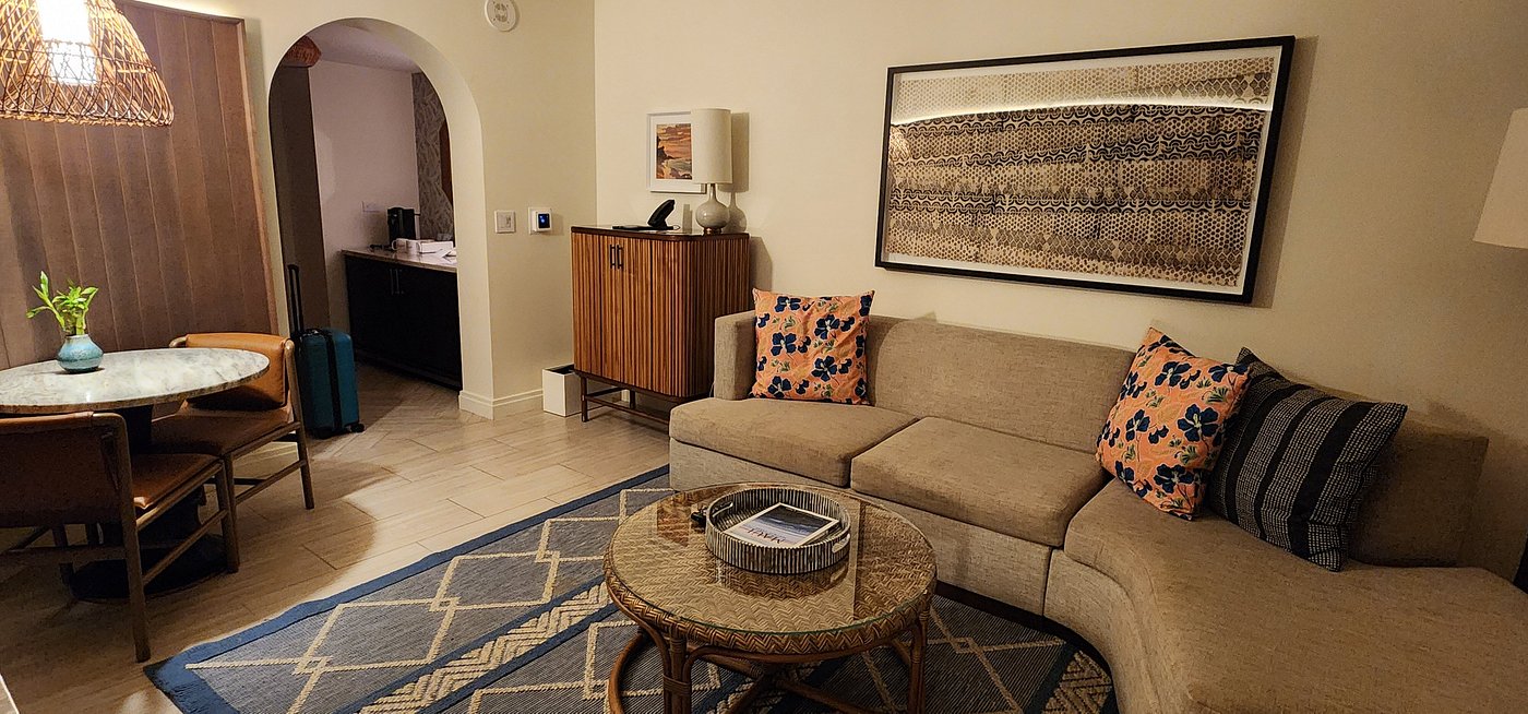 Sitting room in a suite at Fairmont Kea Lani