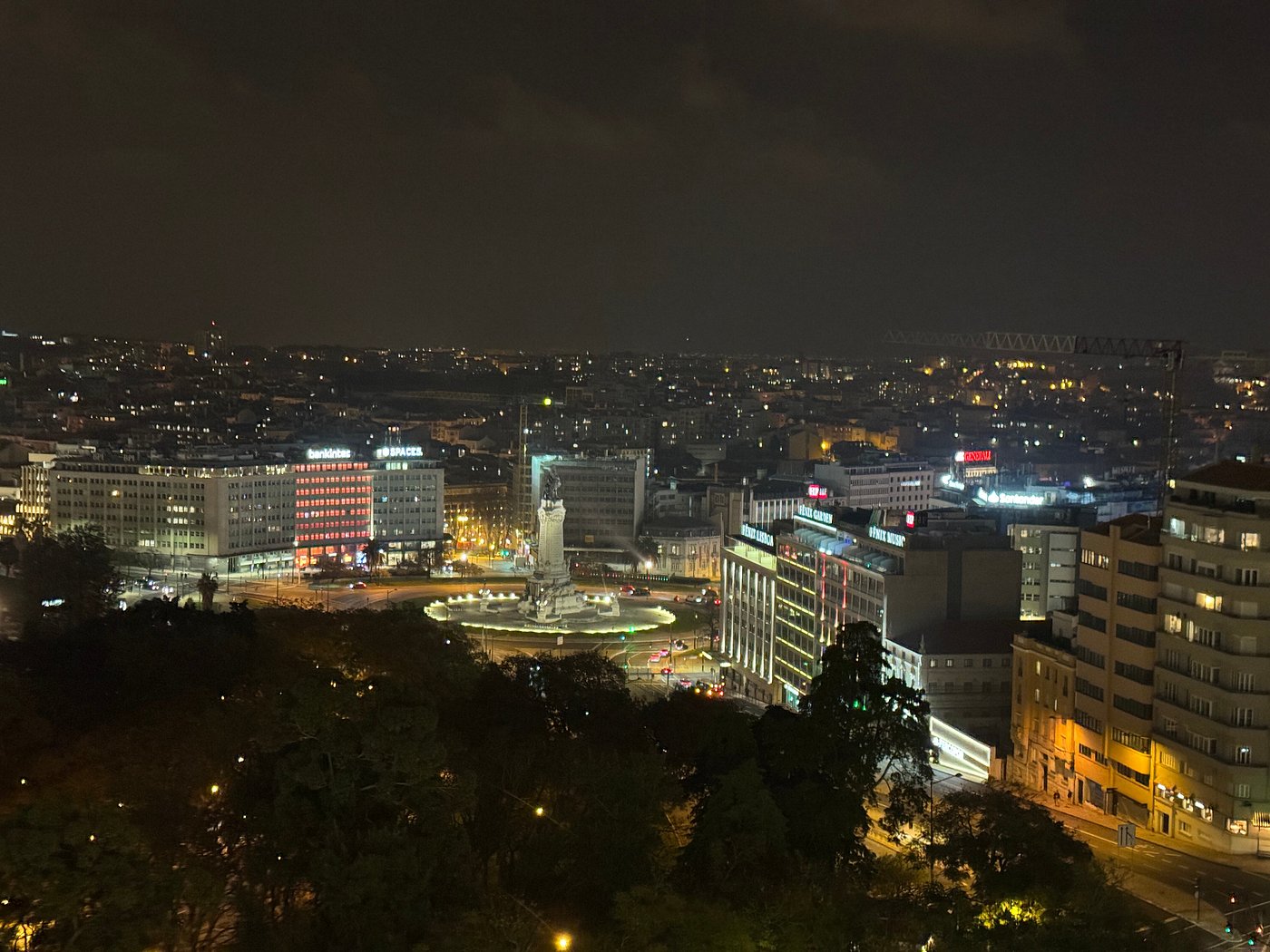 City at night at Four Seasons Hotel Ritz Lisbon