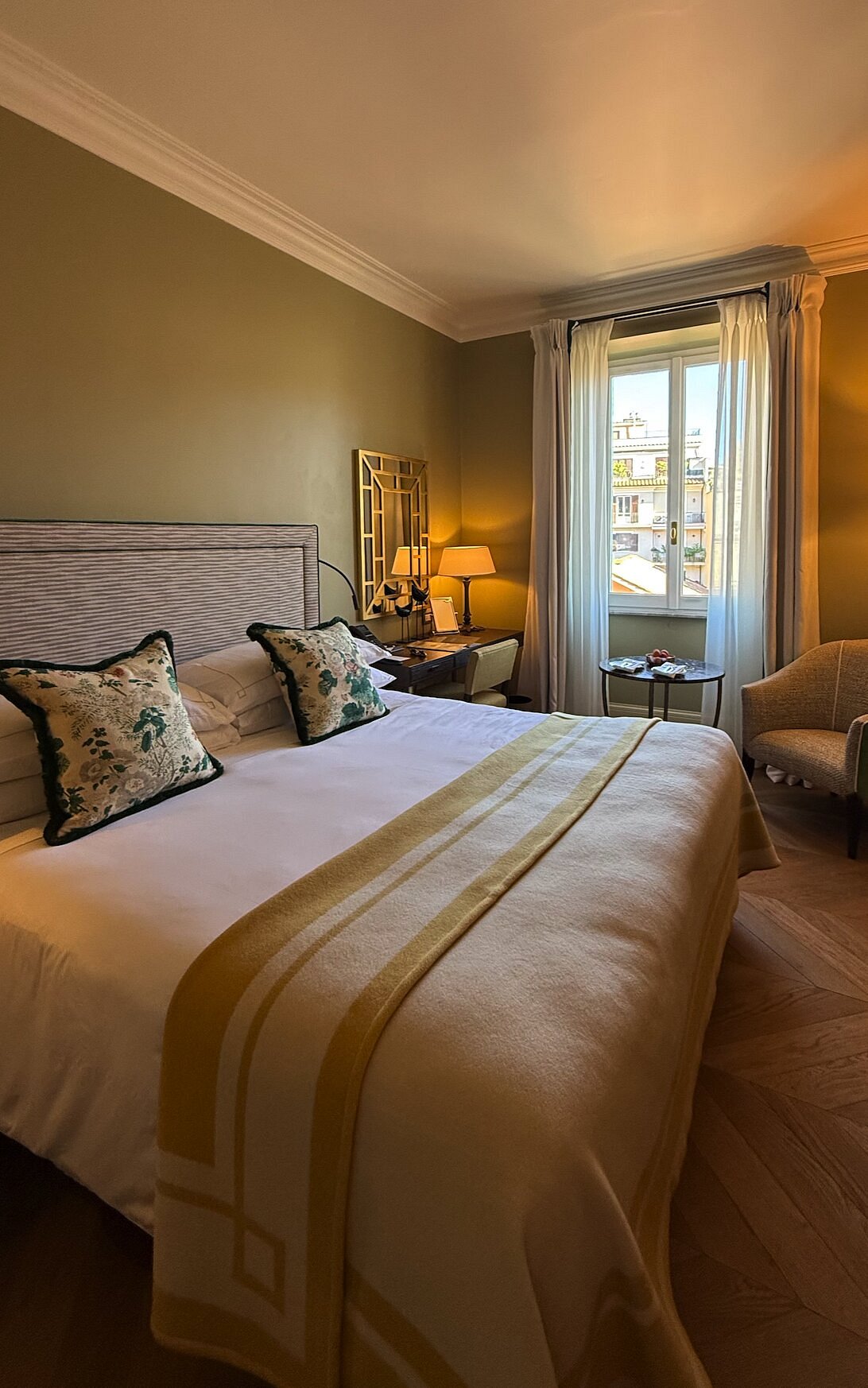Guest bedroom at Hotel de Russie, a Rocco Forte Hotel