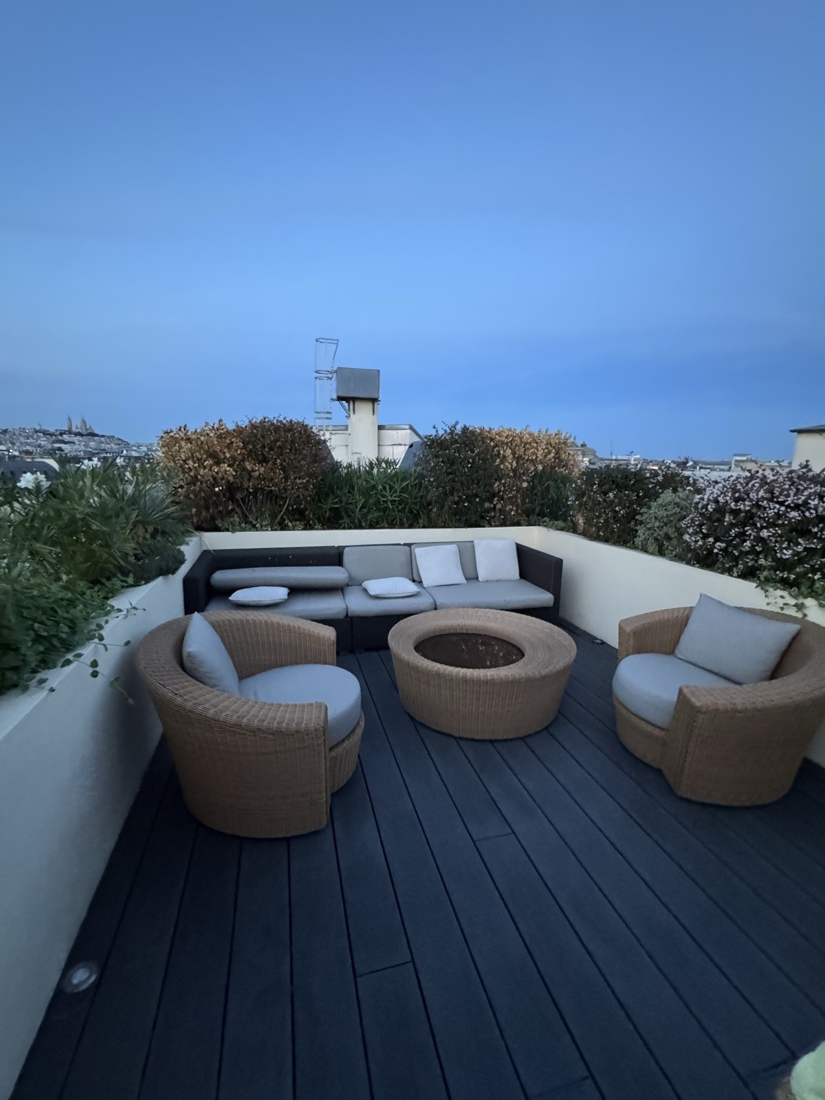 Outdoor terrace seating at Hyatt Paris Madeleine