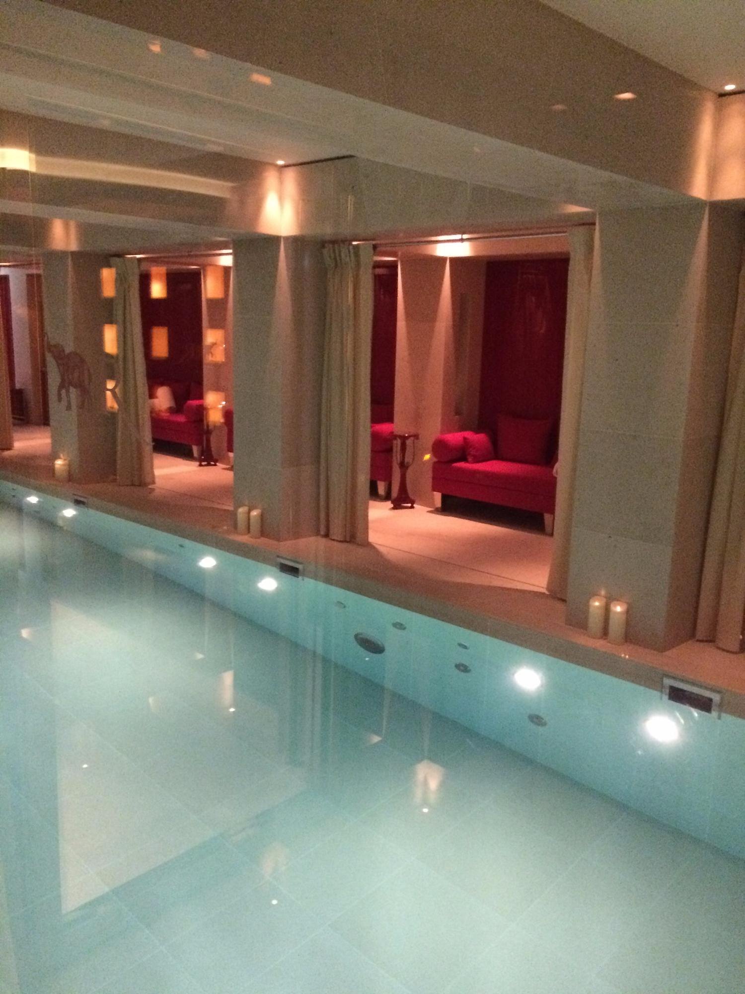 Indoor pool at La Réserve Paris Hotel and Spa