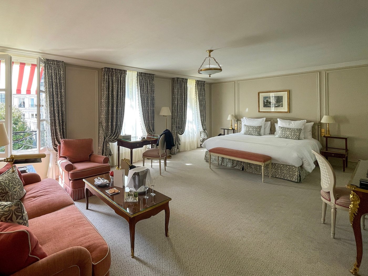 Suite bedroom at Le Bristol Paris, Oetker Collection