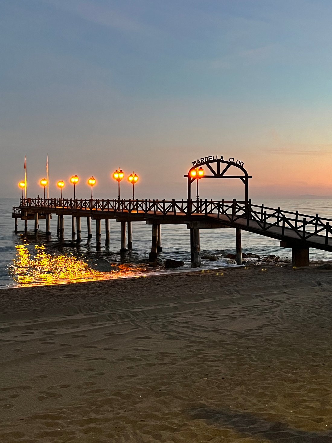 Beach sunset at Marbella Club Hotel, Golf Resort and Spa