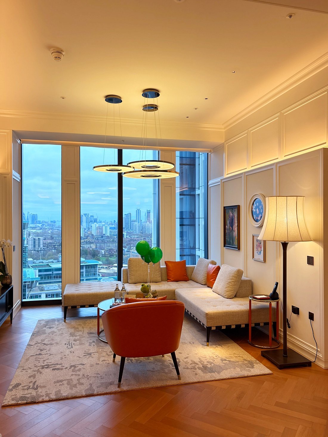 Suite living room at Park Hyatt London River Thames