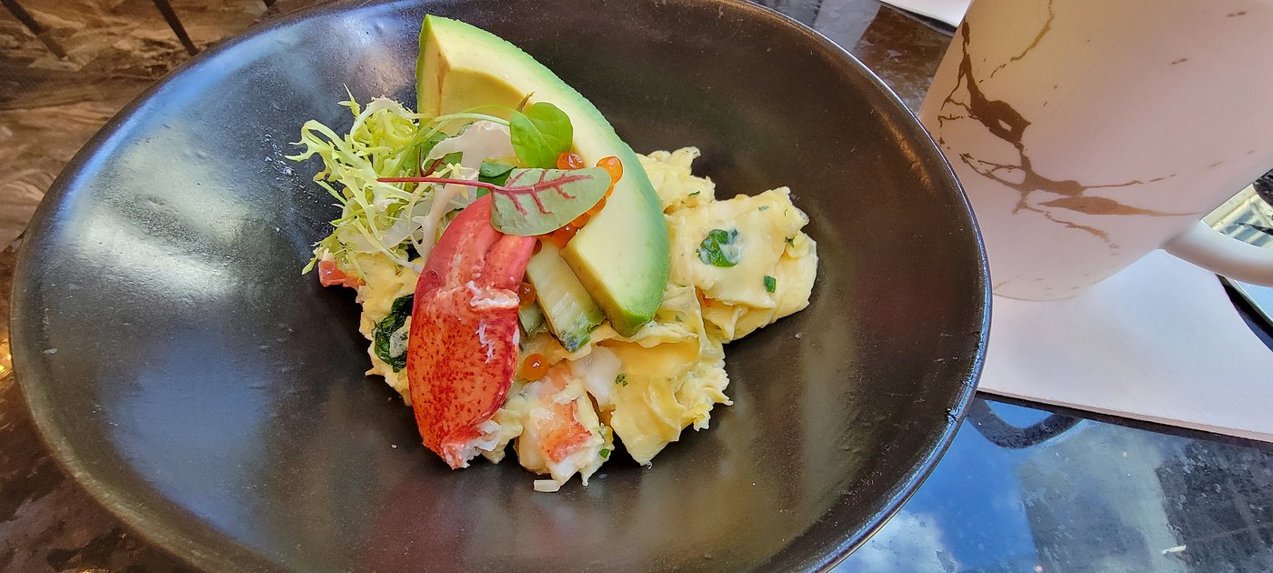 Lobster scramble served for breakfast at Park Hyatt New York