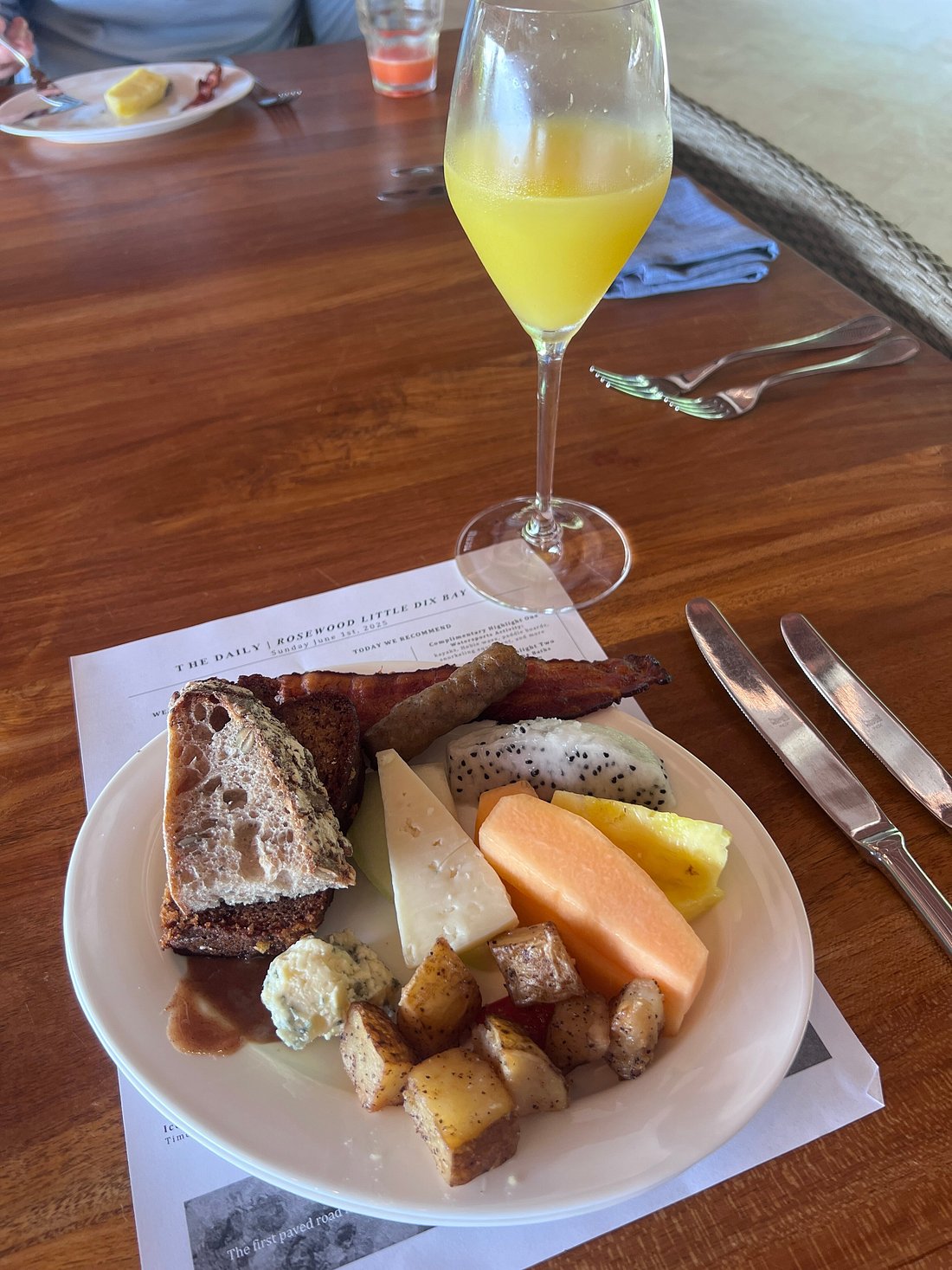 Dining at Rosewood Little Dix Bay