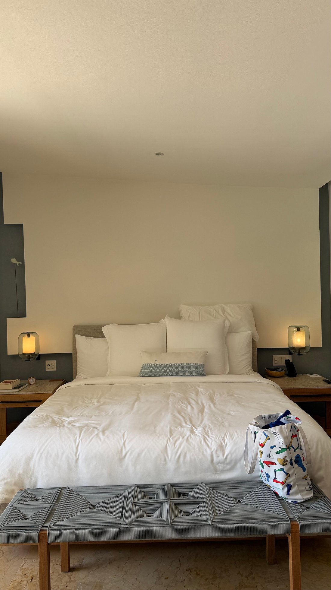 Guest bedroom at Rosewood Mayakoba