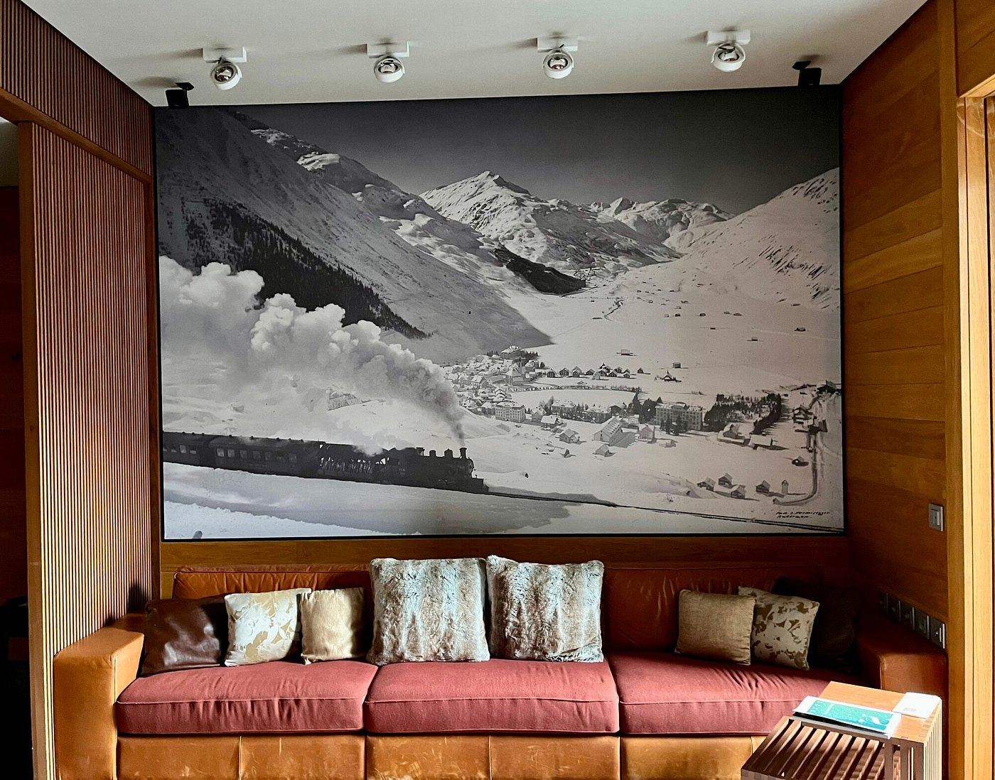 Room sitting area at The Chedi Andermatt