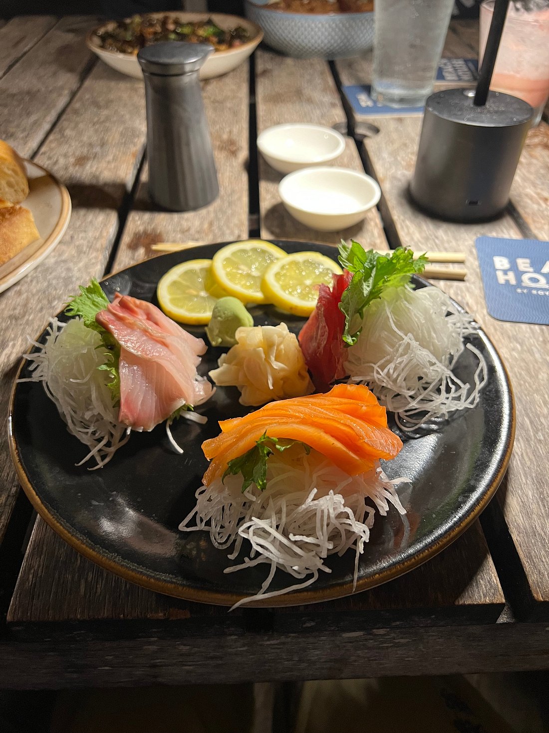 Sashimi served at Beach House at Turtle Bay